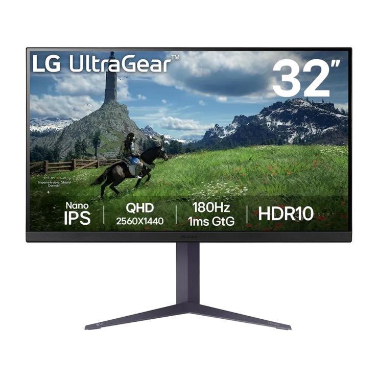 Монитор LG UltraGear 32GS85Q-B, 2560x1440, IPS, 180Гц, 2хHDMI, 1хDP черный 7,5 кг., картон