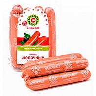 Сосиски Снежана Молочные п/о, 2 кг., газ