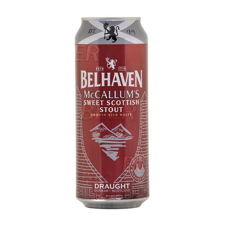 Пиво Belhaven McCallum’s Stout темное фильтрованное пастеризованное 4.1% Великобритания 440 мл., ж/б