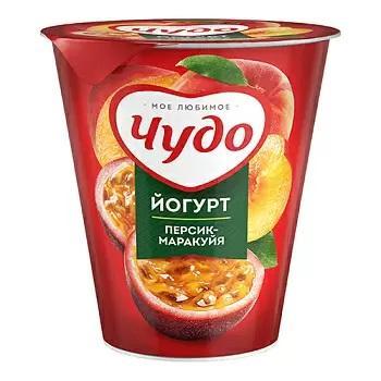 Йогурт Чудо 2% персик-маракуйя 290 гр., ПЭТ