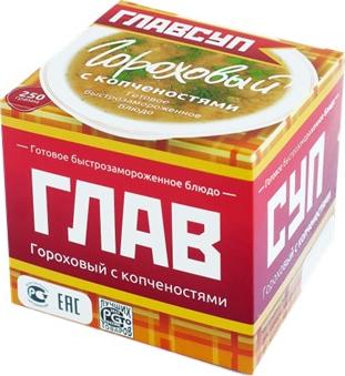 Суп Главсуп Гороховый с копченостями 250 гр., картон