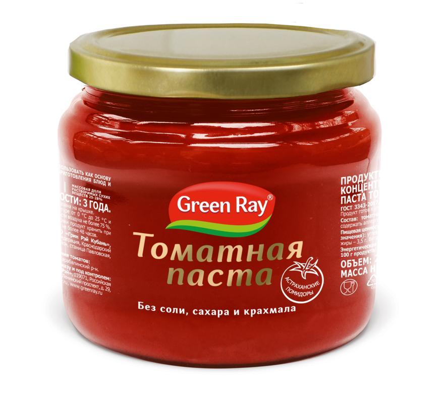 Томатная паста Green Ray 205 гр., стекло