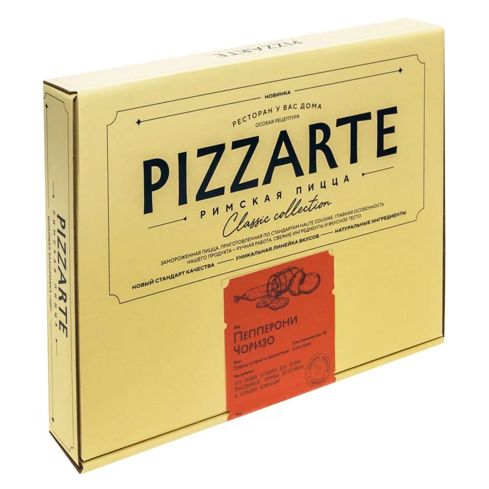 Пицца PIZZARTE Римская Пепперони Чоризо 390 гр., картон