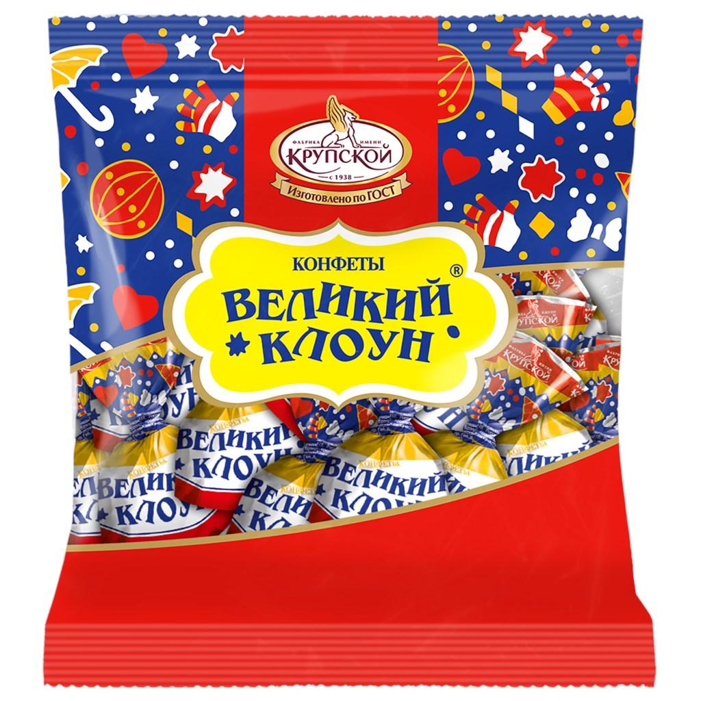 Конфеты Фабрика Крупской Великий клоун, 200 гр., флоу-пак