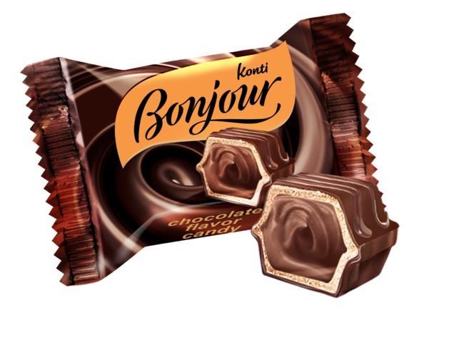 Десерт Bonjour Konti со вкусом шоколада 3 кг., картон