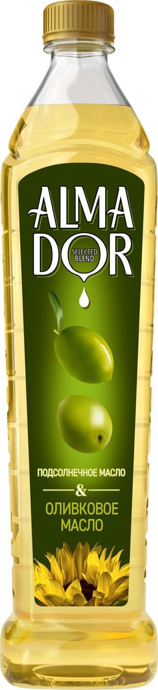 Масло Almador Extra Virgin Olive Oil подсолнечное с добавлением оливкового 750 мл., ПЭТ