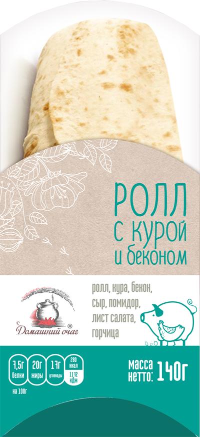 Ролл Домашний Очаг с курой и беконом 140 гр., картон