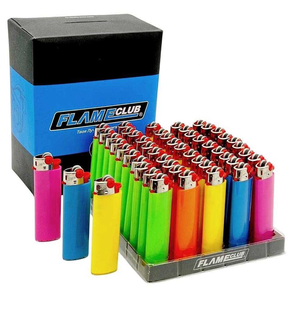 Зажигалка Flameclub кремниевая многоразовая M-05, картон