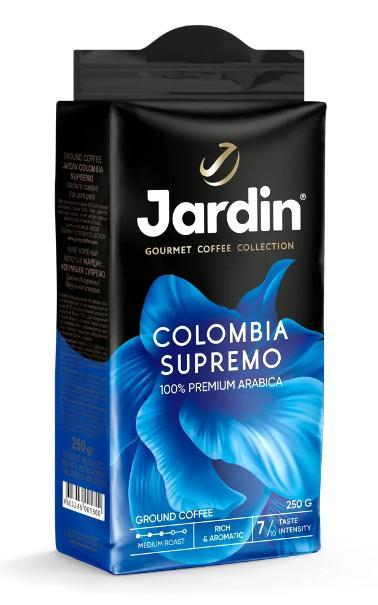 Кофе Jardin Колумбия Супремо молотый жареный 250 гр., флоу-пак