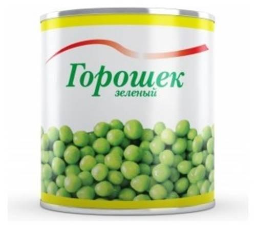 Горошек Красная линия зелёный 400 гр., ж/б