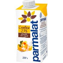 Сливки стерилизованные 23% Parmalat, 200 мл., тетра-пак