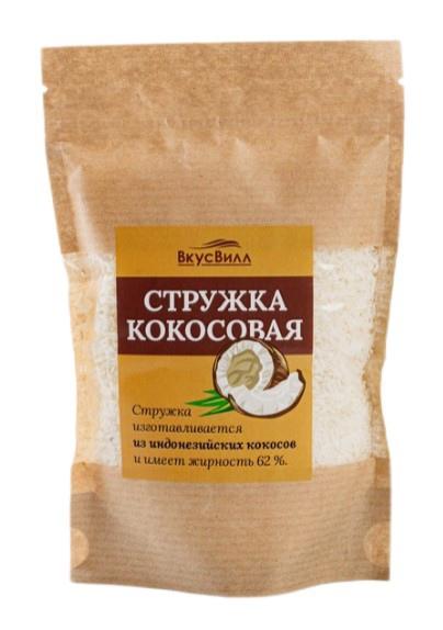 Стружка ВкусВилл кокосовая 120 гр., дой-пак