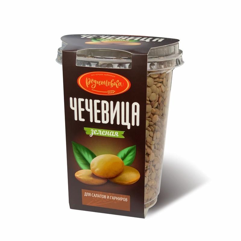 Чечевица Родионовка зеленая 375 гр., ПЭТ