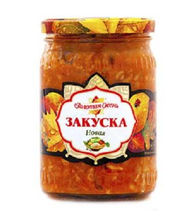 Овощная закуска Новая Золотая Осень, 510 гр., стекло