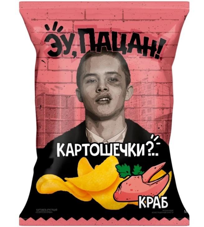 Картофель хрустящий Эу Пацан Краб 50 гр., флоу-пак