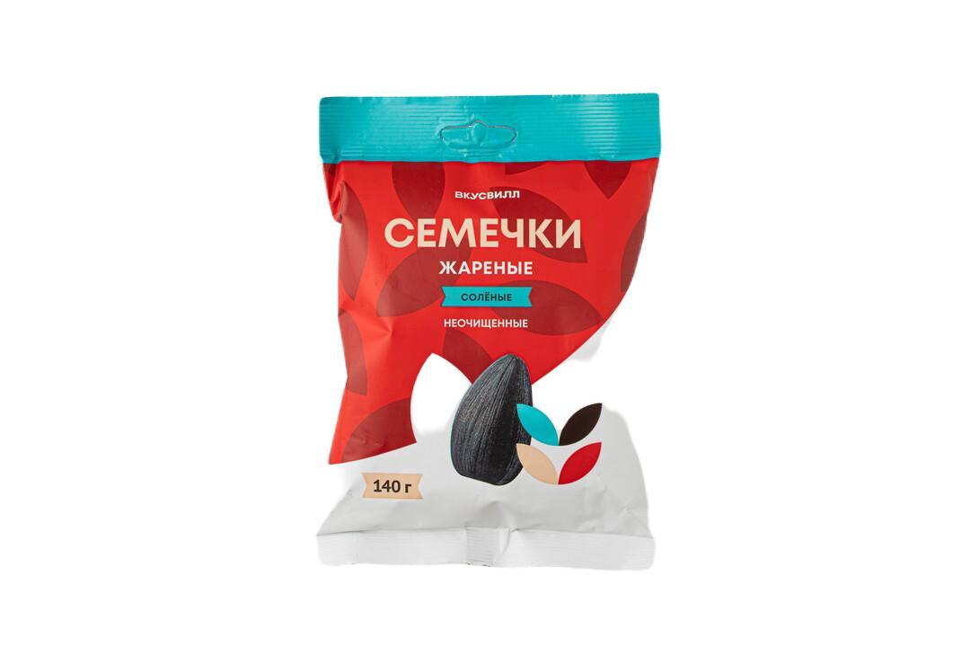 Семечки Вкусвилл жареные соленые, 140 гр., флоу-пак