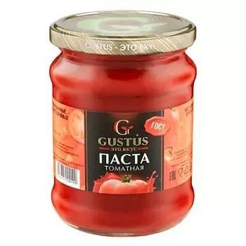 Томатная паста GUSTUS 25% ГОСТ 500 гр., стекло