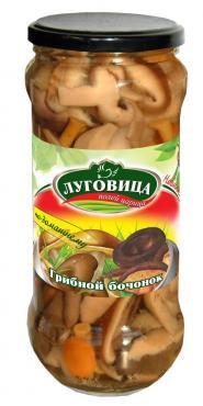 Грибы Луговица грибной бочонок 580 гр., стекло