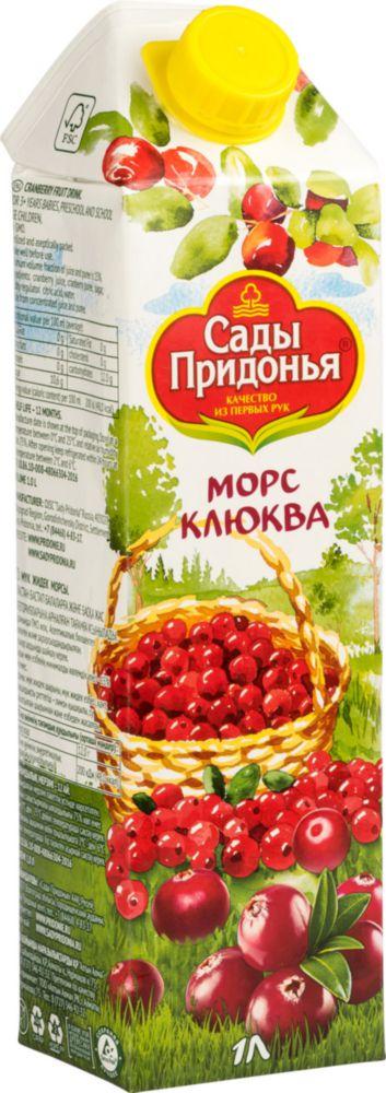 Морс Сады Придонья клюква 1 л., тетра-пак