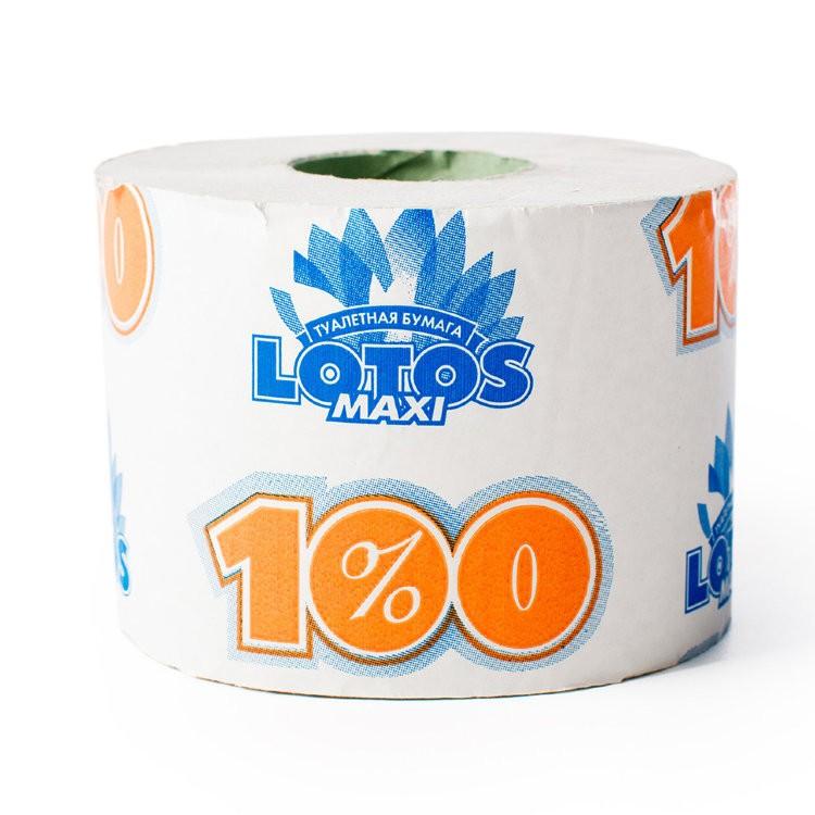 Туалетная бумага 100 м., Lotos, бумажная упаковка