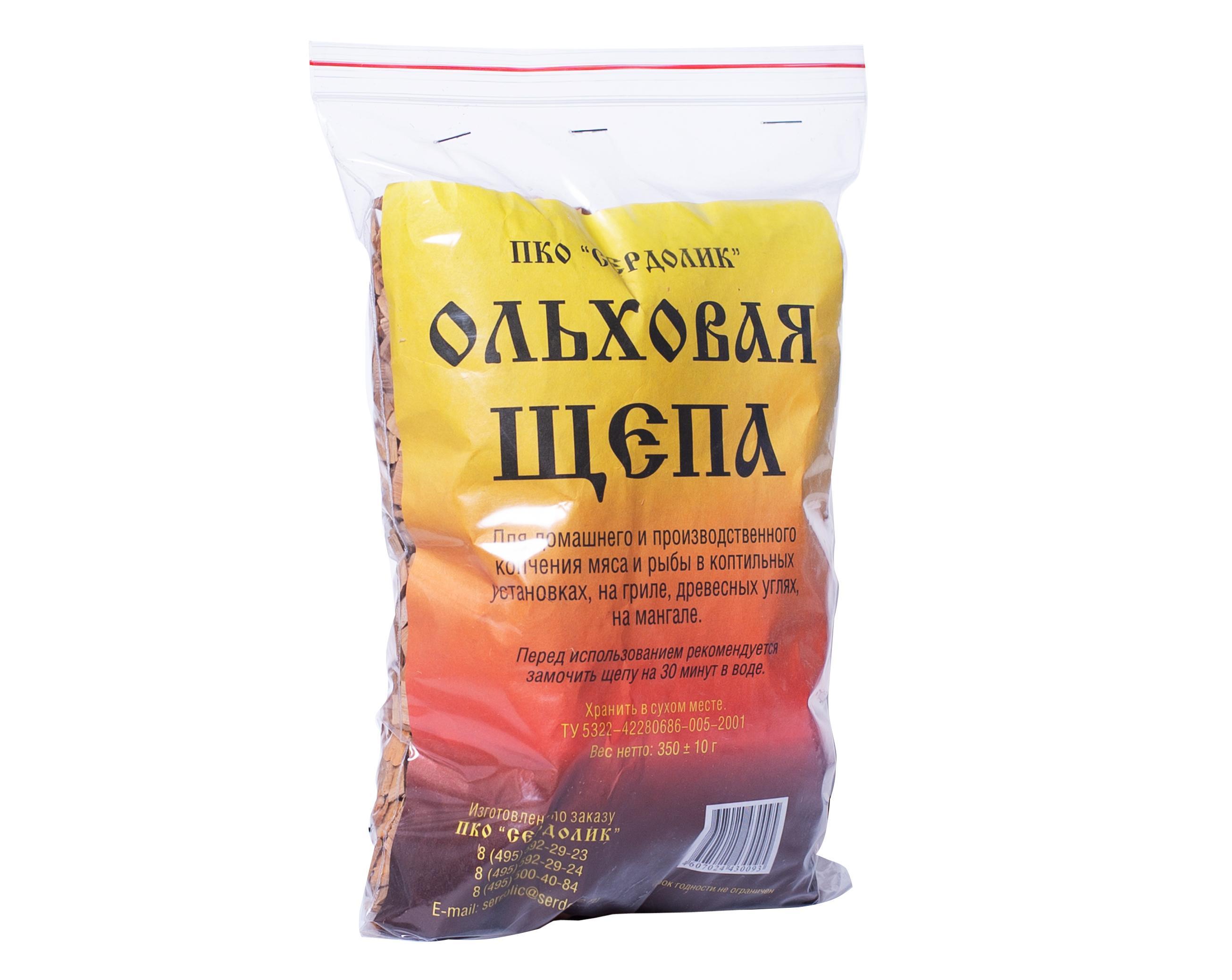 Щепа Ольховая для копчения, 350гр., пакет