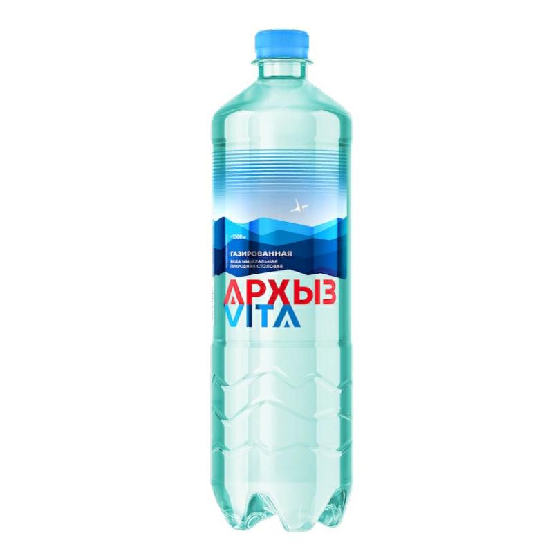 Вода газированная Архыз минеральная 1 л., ПЭТ