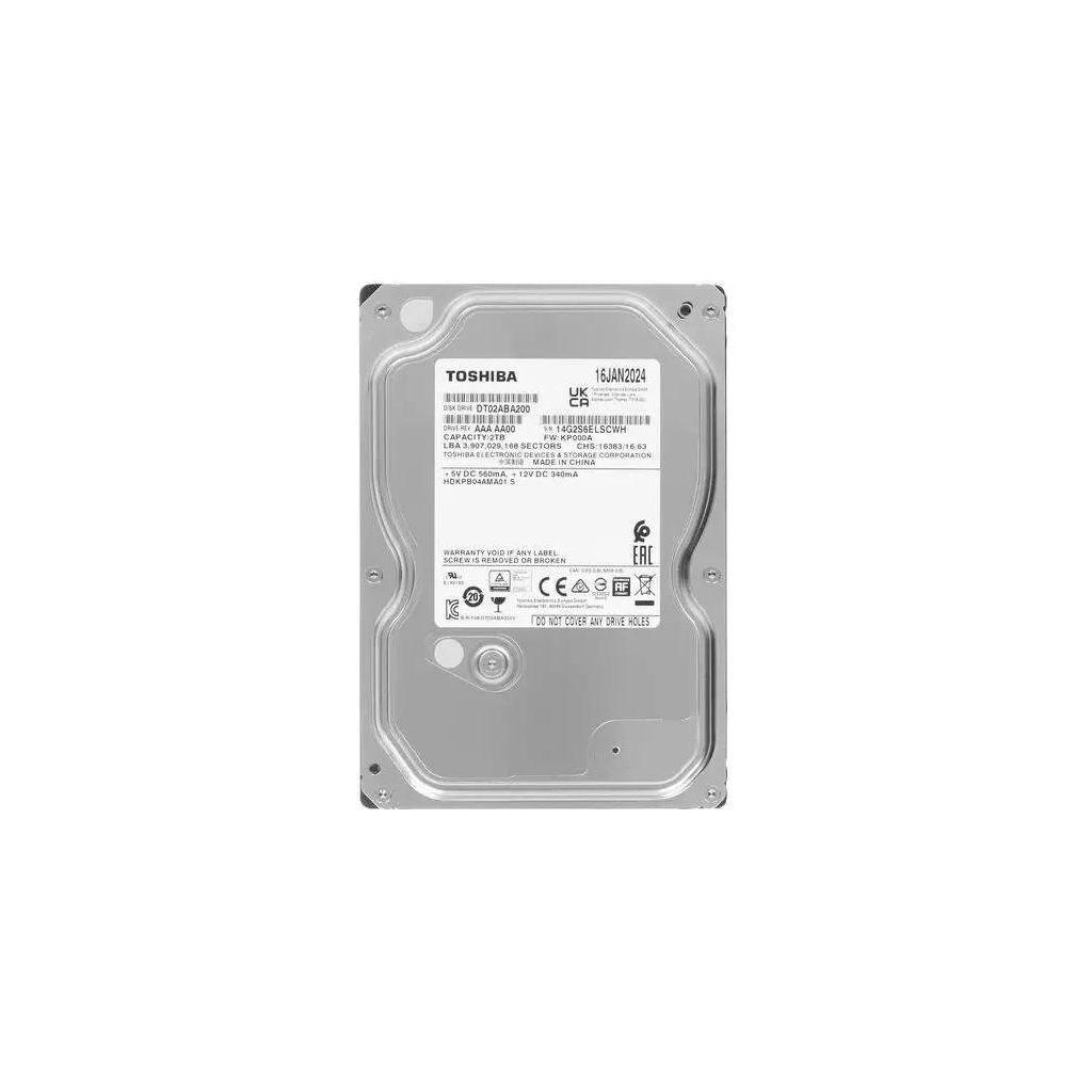 Жесткий диск Toshiba DT02ABA200, 2ТБ, HDD, SATA III, 3.5, 5400об/мин