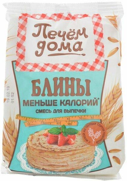 Смесь для выпечки Печём дома Блины меньше калорий 300 гр., флоу-пак