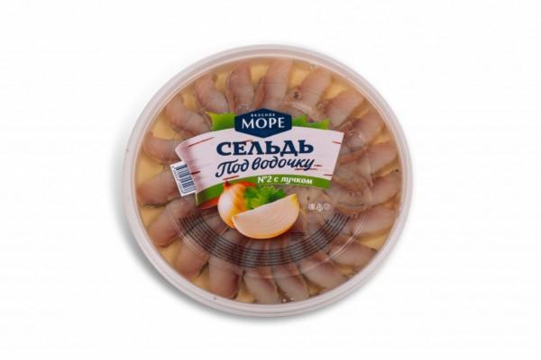 Сельдь Вкусное море филе-кусочки в масле Под водочку с лучком 180 гр., ПЭТ