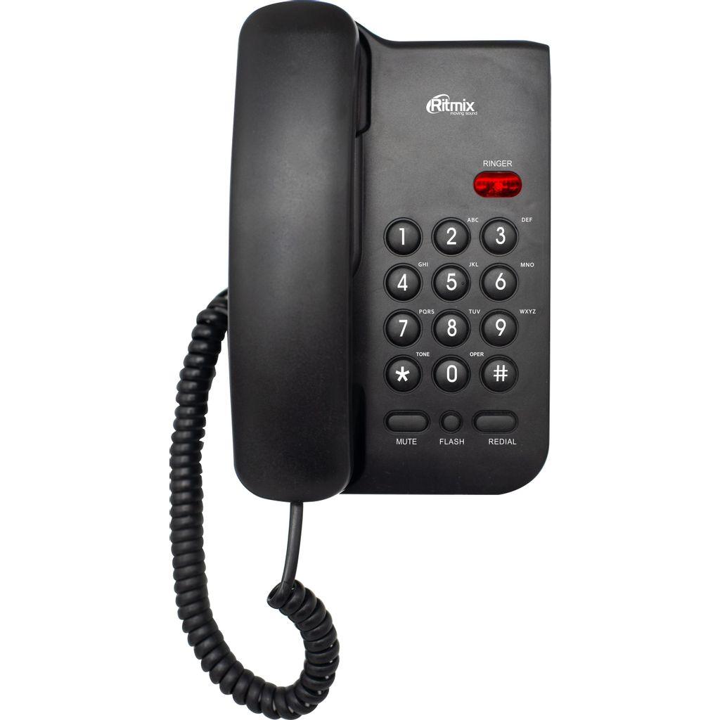 Проводной телефон Ritmix RT-311, черный