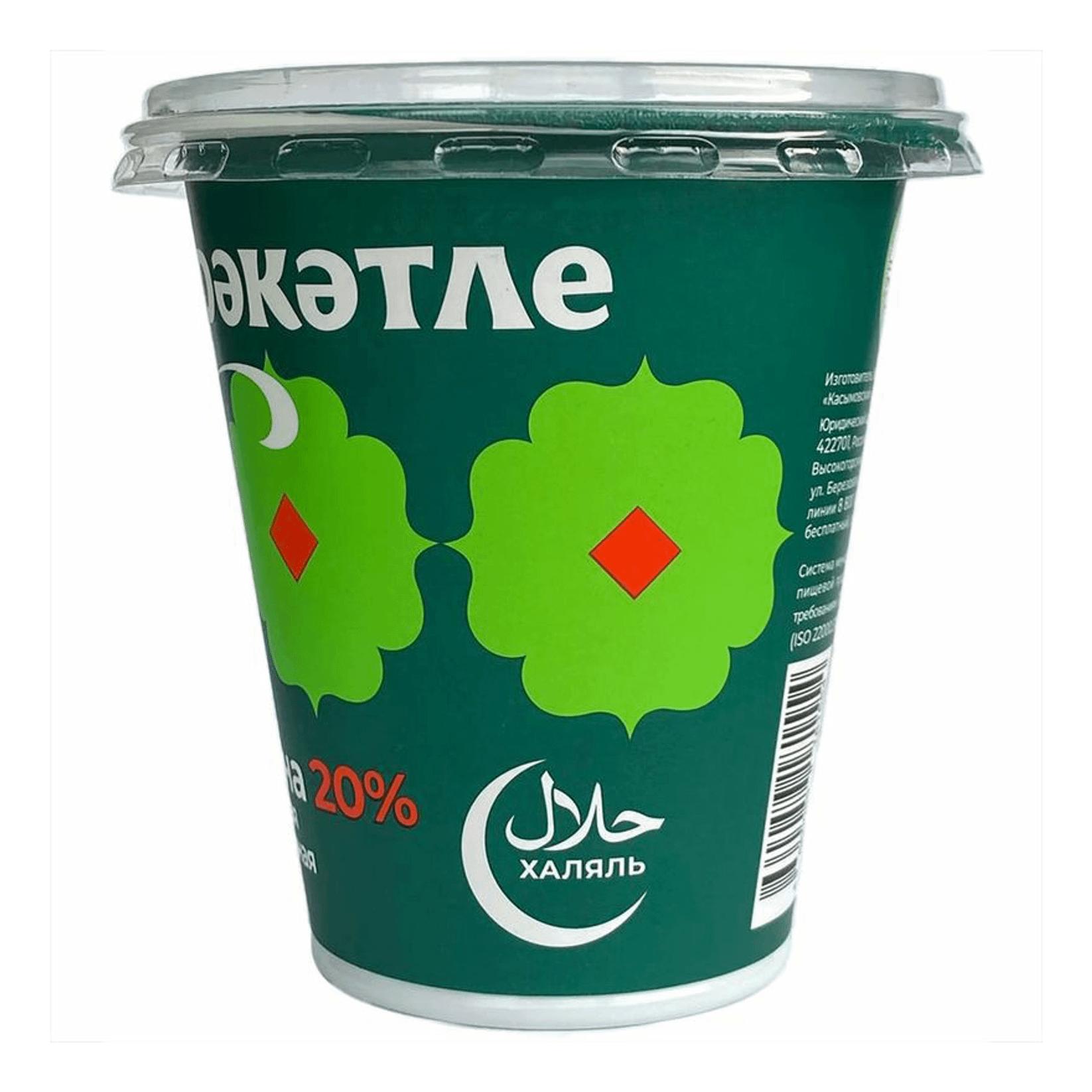 Сметана 20 % Бэрэкэтле, 300 гр., ПЭТ