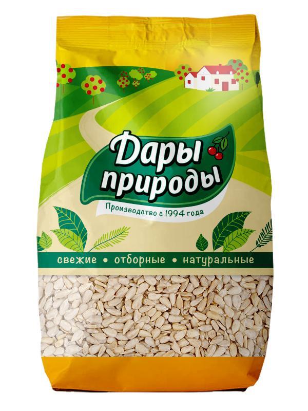 Семена подсолнечника Дары Природы очищенные сырые 500 гр., флоу-пак