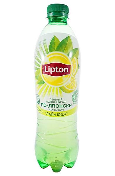 Чай холодный Lipton зеленый лайм юдзу 500 мл., ПЭТ