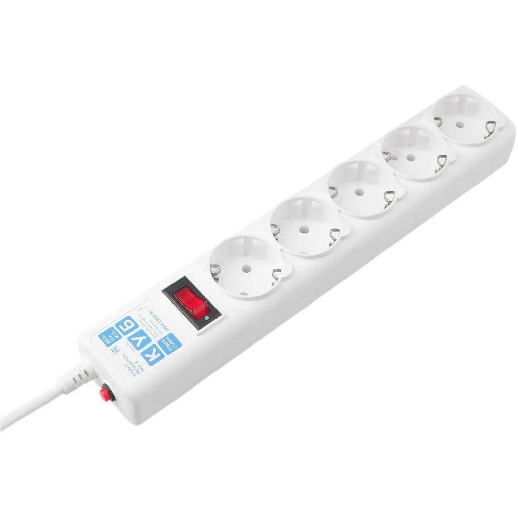 Фильтр Power Cube сетевой SPG-B-10-WHITE 3м (5 розеток) белый картон