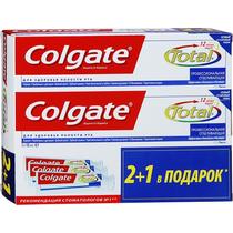 Зубная паста Профессиональная отбеливающая 2+1 Colgate Total, картон