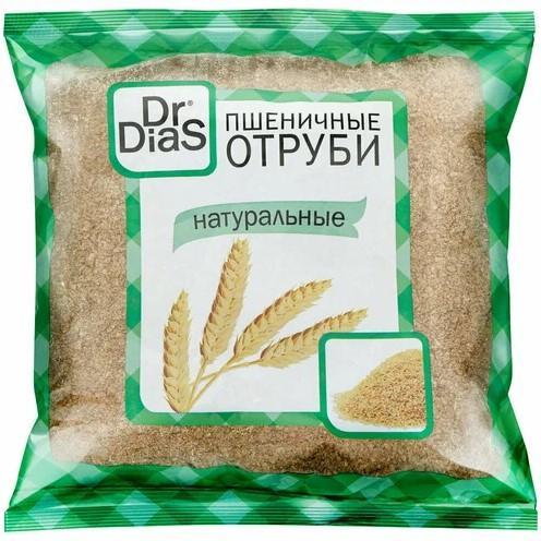 Отруби Dr.Dias Пшеничные натуральные 200 гр., флоу-пак