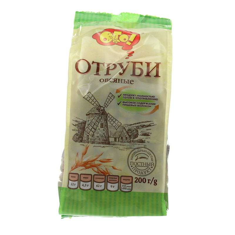 Отруби овсяные Экструдированные, Ого!, 150 гр., флоу-пак