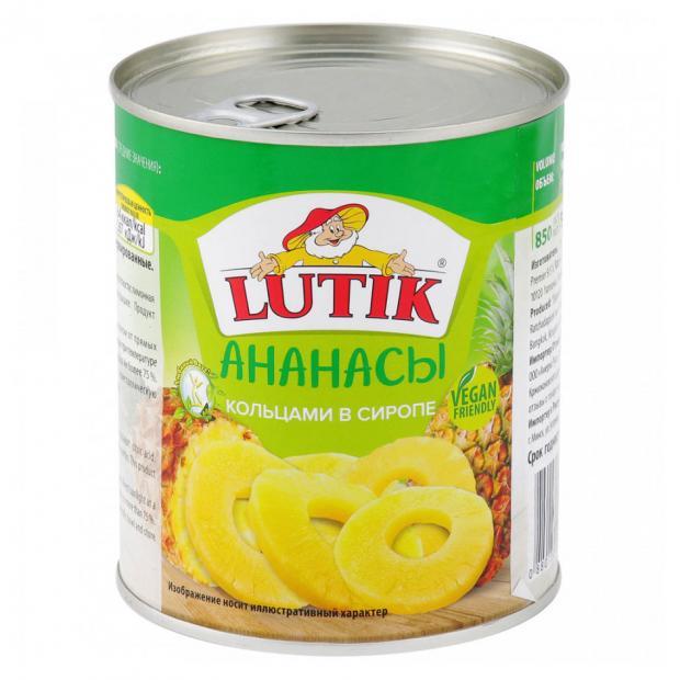 Ананас Lutik ломтиками в сиропе, 850 мл., ж/б
