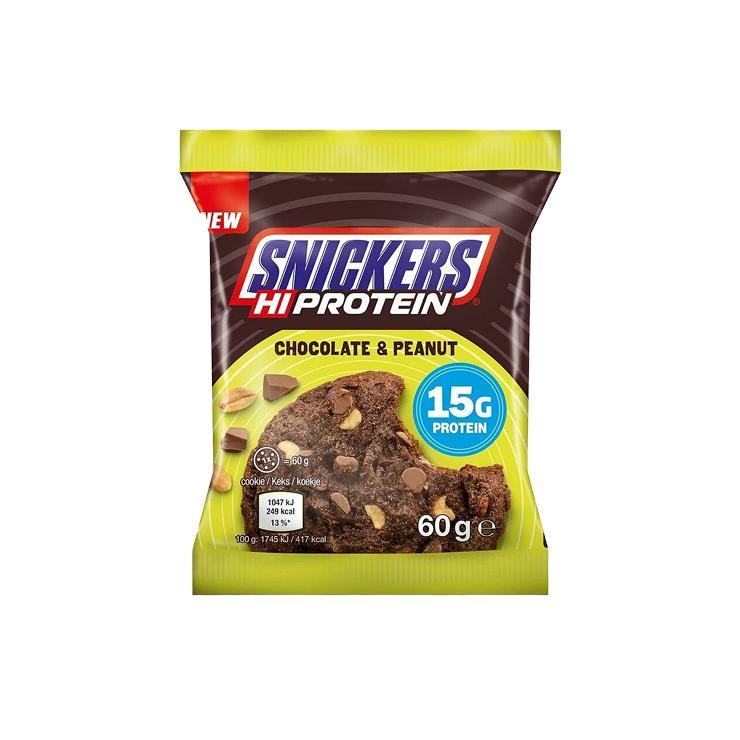 Печенье протеиновое Snickers Chocolate&Peanut со вкусом арахиса 60г 1/12
