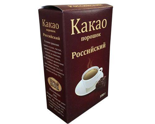 Какао-порошок Российский 100 гр., картон
