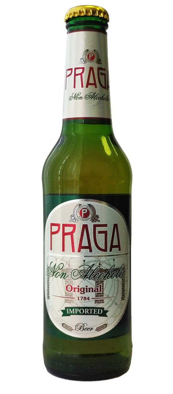 Пиво PRAGA Non Alcoholic Beer безалкогольное пастеризованное фильтрованное 330 мл., стекло