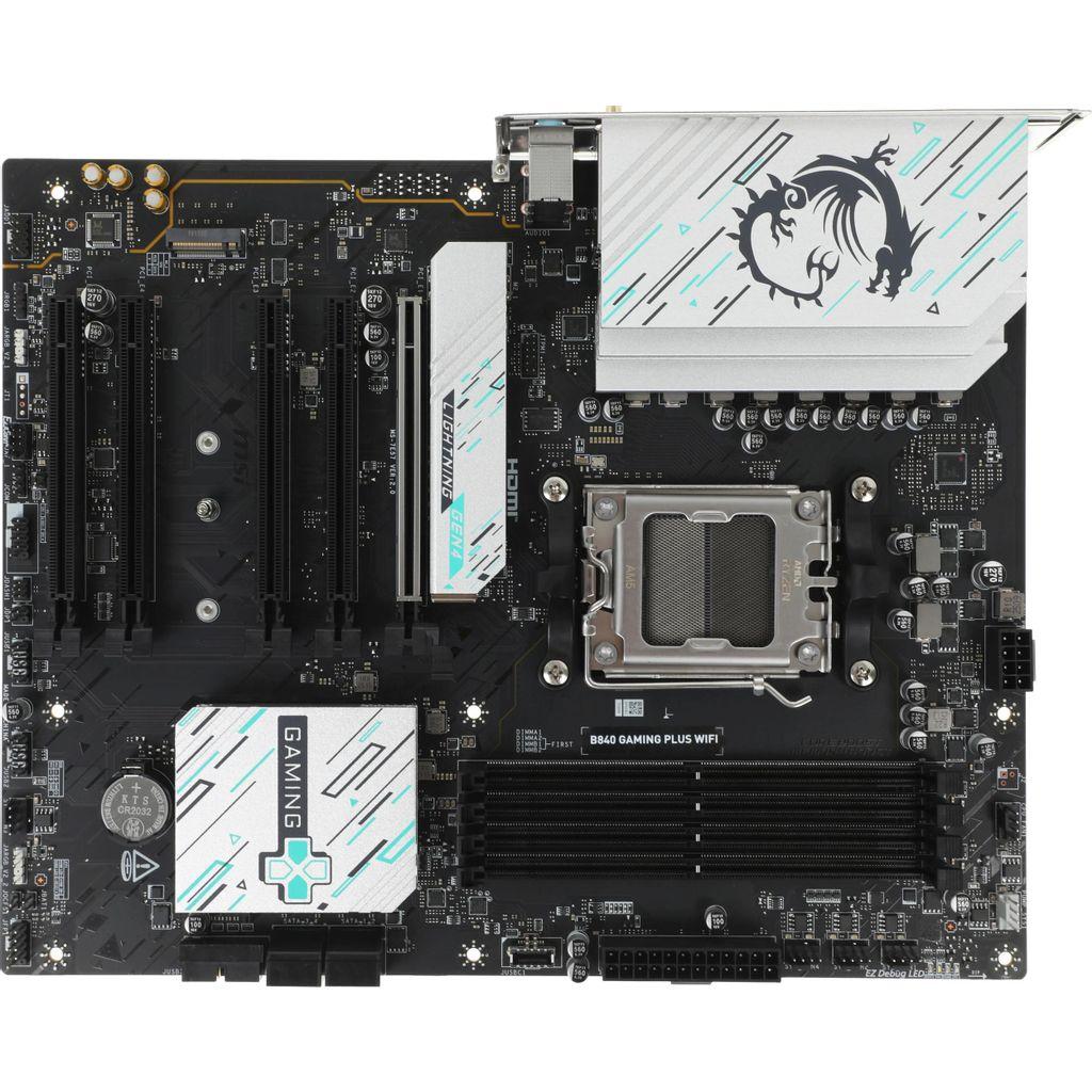 Материнская плата MSI B840 GAMING PLUS WIFI , Socket AM5, AMD B840, ATX, Ret