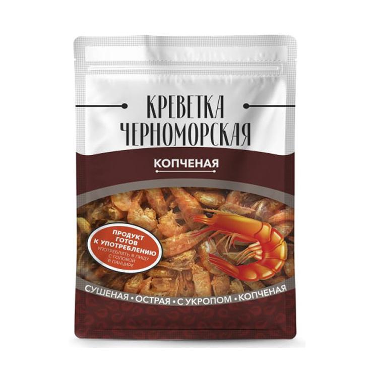 Креветка Черноморская копченая 25 гр., флоу-пак