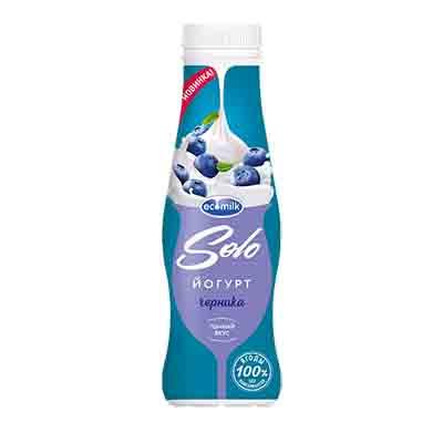 Йогурт Экомилк Solo черника 2,8% 290 гр., ПЭТ