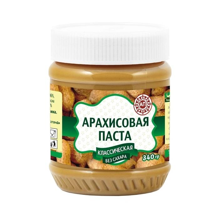 Арахисовая паста АП классическая без сахара 340 гр., ПЭТ