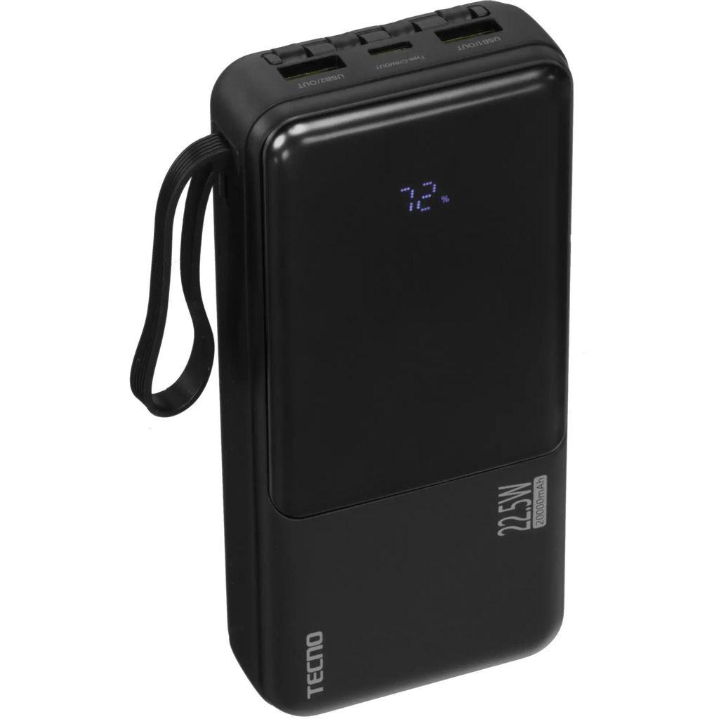 Внешний аккумулятор (Power Bank) TECNO Pocket L201Q, 20000мAч, черный
