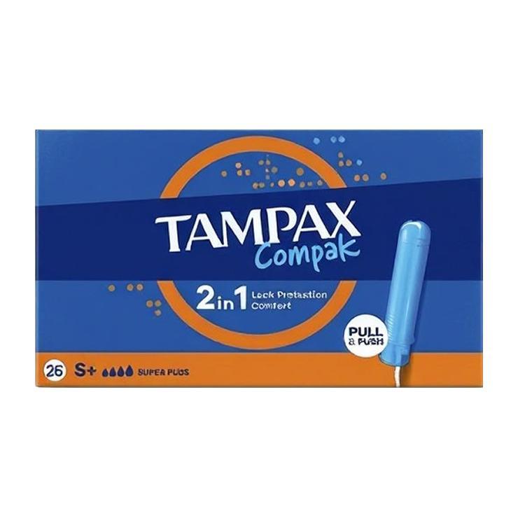 Тампоны Tampax компакт с апликатором супер плюс 26 шт., картон