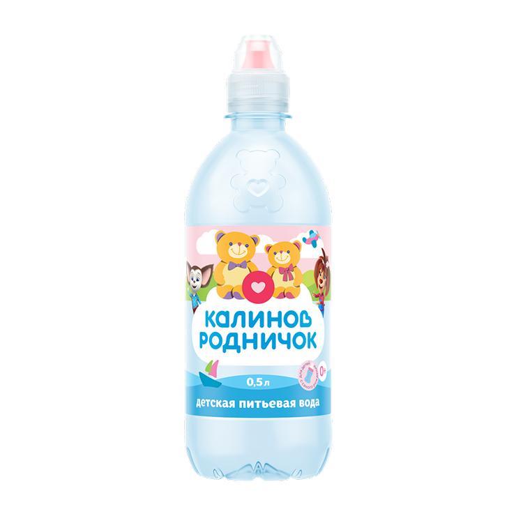 Вода негазированная Калинов родничок питьевая детская 500 мл., ПЭТ