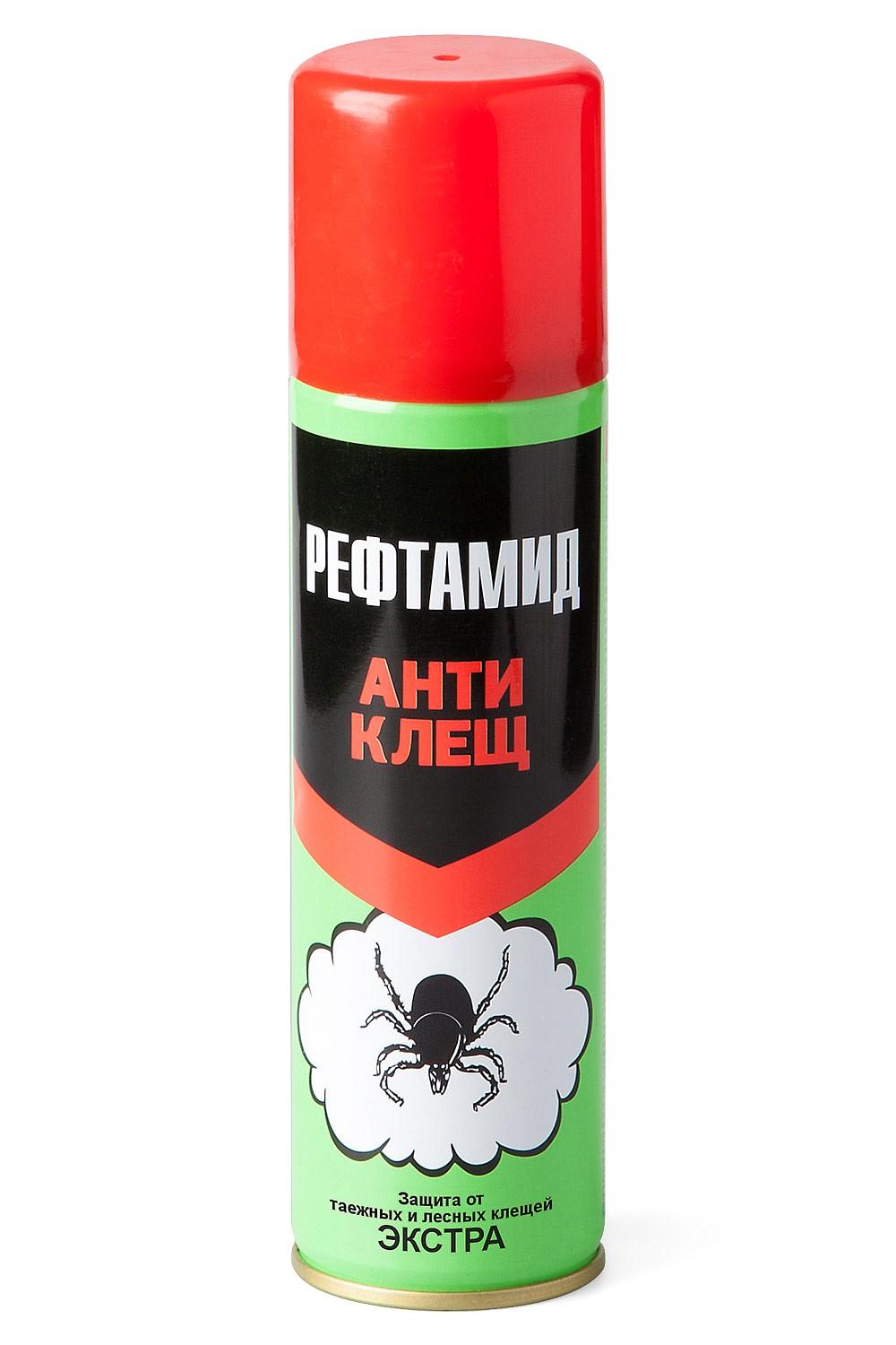 Средство от клещей усиленный, Рефтамид Антиклещ Экстра, 145 мл., аэрозольная упаковка