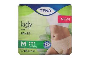 Трусы для женщин (M) впитывающие 8 шт., Tena Lady Slim Pants Normal, пластиковый пакет